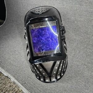 Klutch Monster View 1400 Auto-Darkening Welding Helmet black star stripe flag